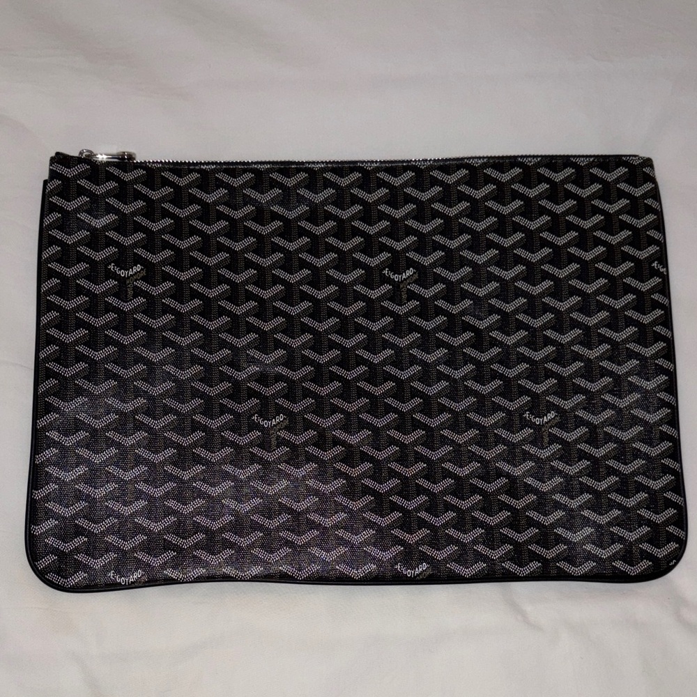 Goyard Senat Black Large Zip Pouch